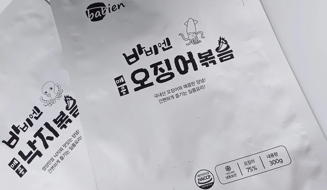 오징어볶음·낙지볶음 포장봉투 인쇄 사례